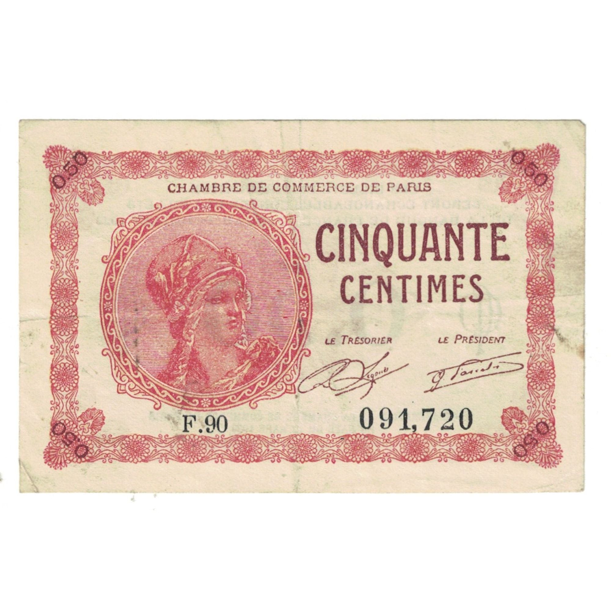 Francia, 50 Centimes, Other, 1920, F.90, PARIS, BB