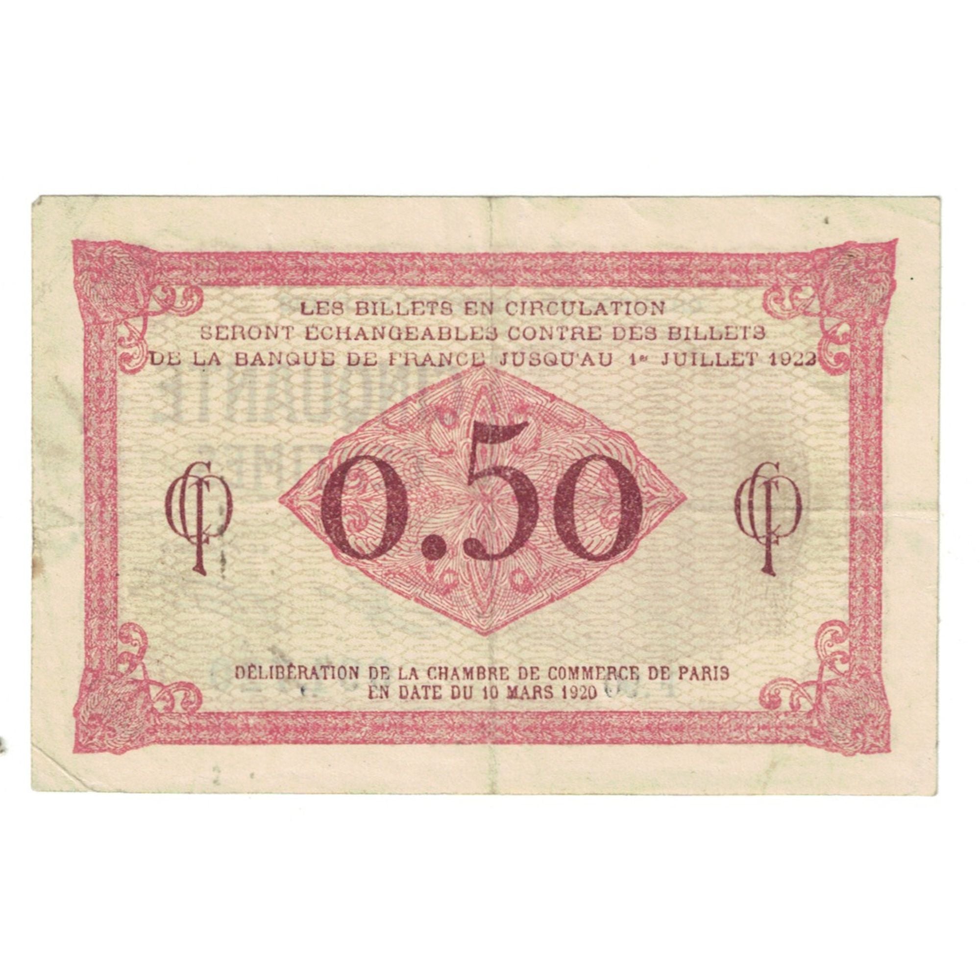 Francia, 50 Centimes, Other, 1920, F.90, PARIS, BB