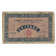 France, Saint-Dizier, 1 Franc, 1920, VF(20-25), Pirot:113-17