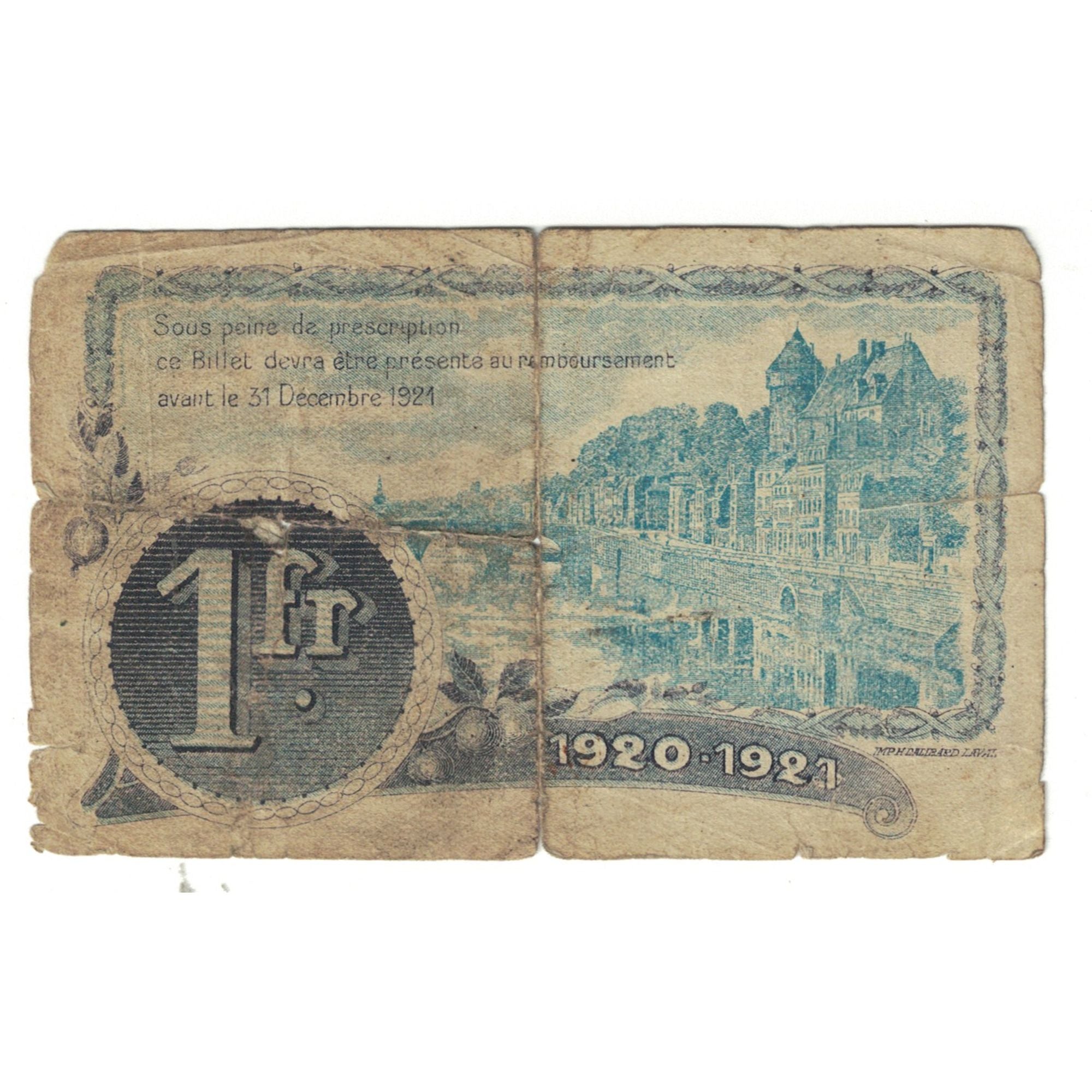 France, Laval, 1 Franc, 1920, VF(20-25), Pirot:67-5