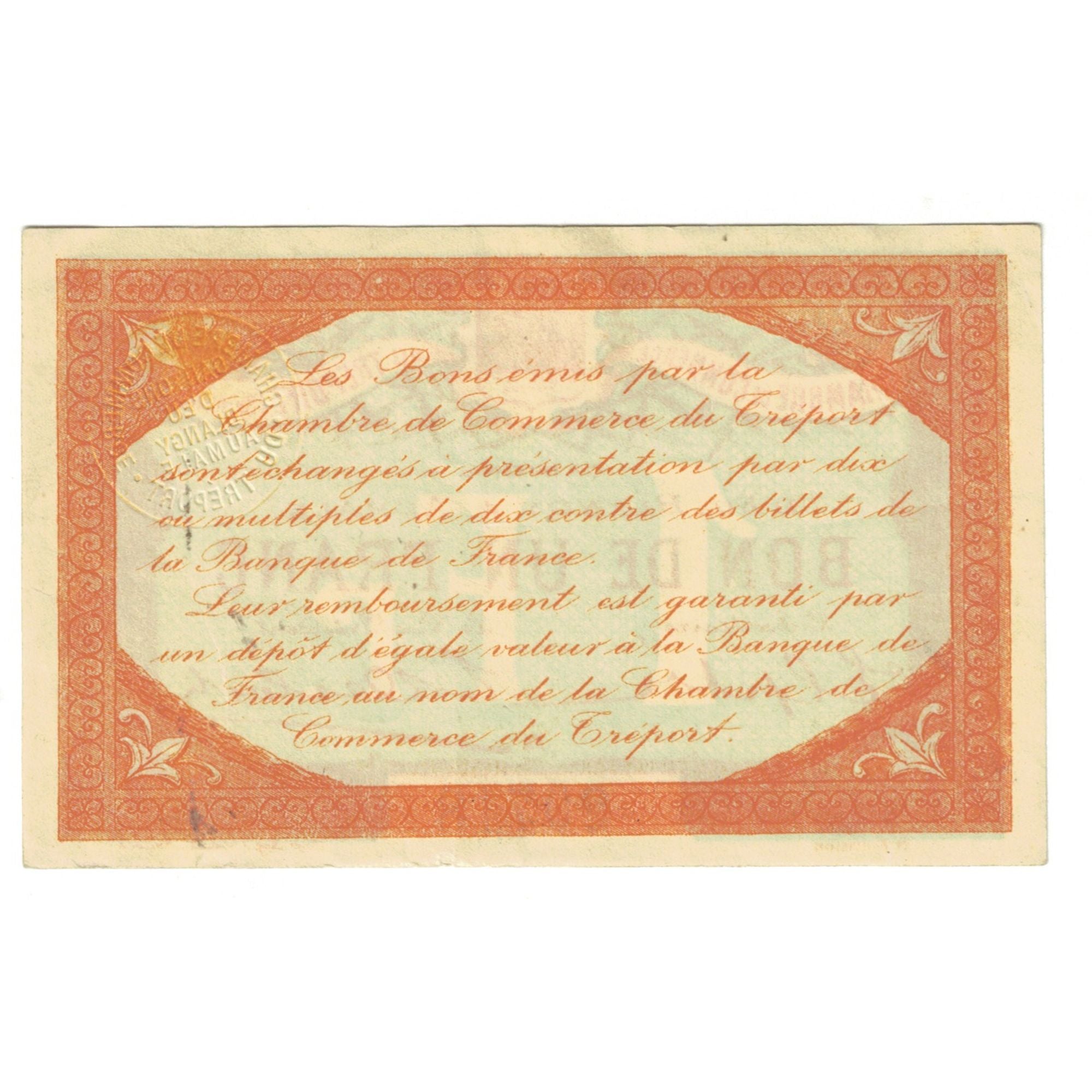 France, Le Tréport, 1 Franc, 1916, AU(55-58), Pirot:71-29