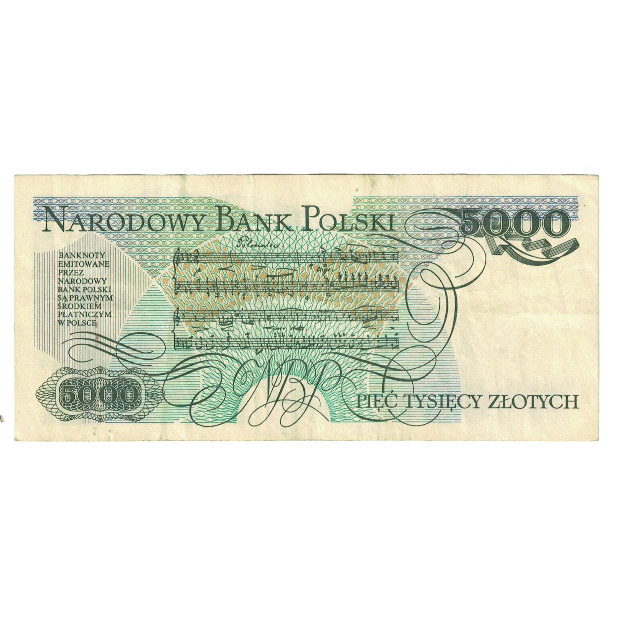 Billet, Pologne, 5000 Zlotych, 1982, 1988-12-01, KM:150c, TTB