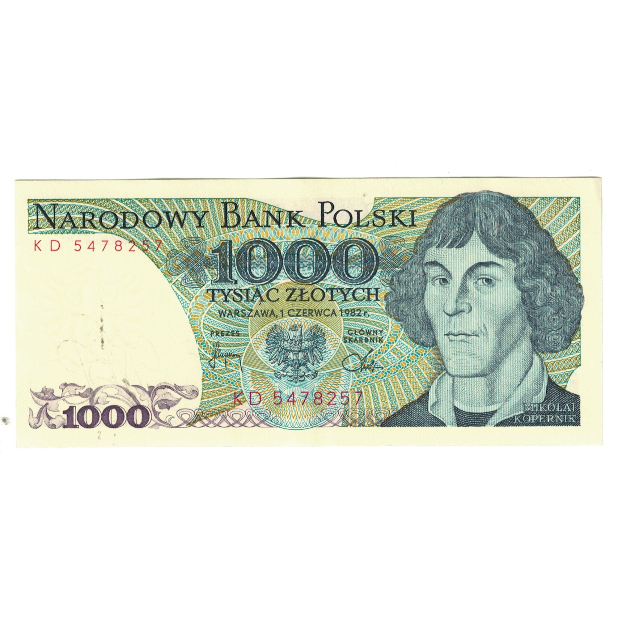 Billet, Pologne, 1000 Zlotych, 1982, 1982-06-01, KM:146c, SPL