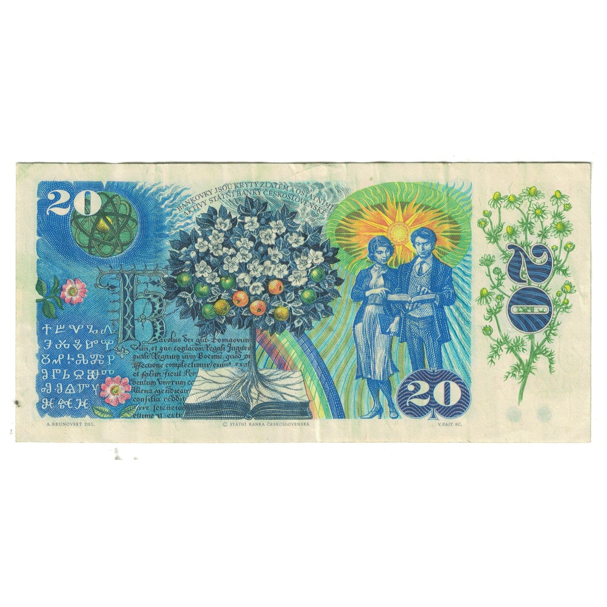 Banconote, Cecoslovacchia, 20 Korun, 1988, BB