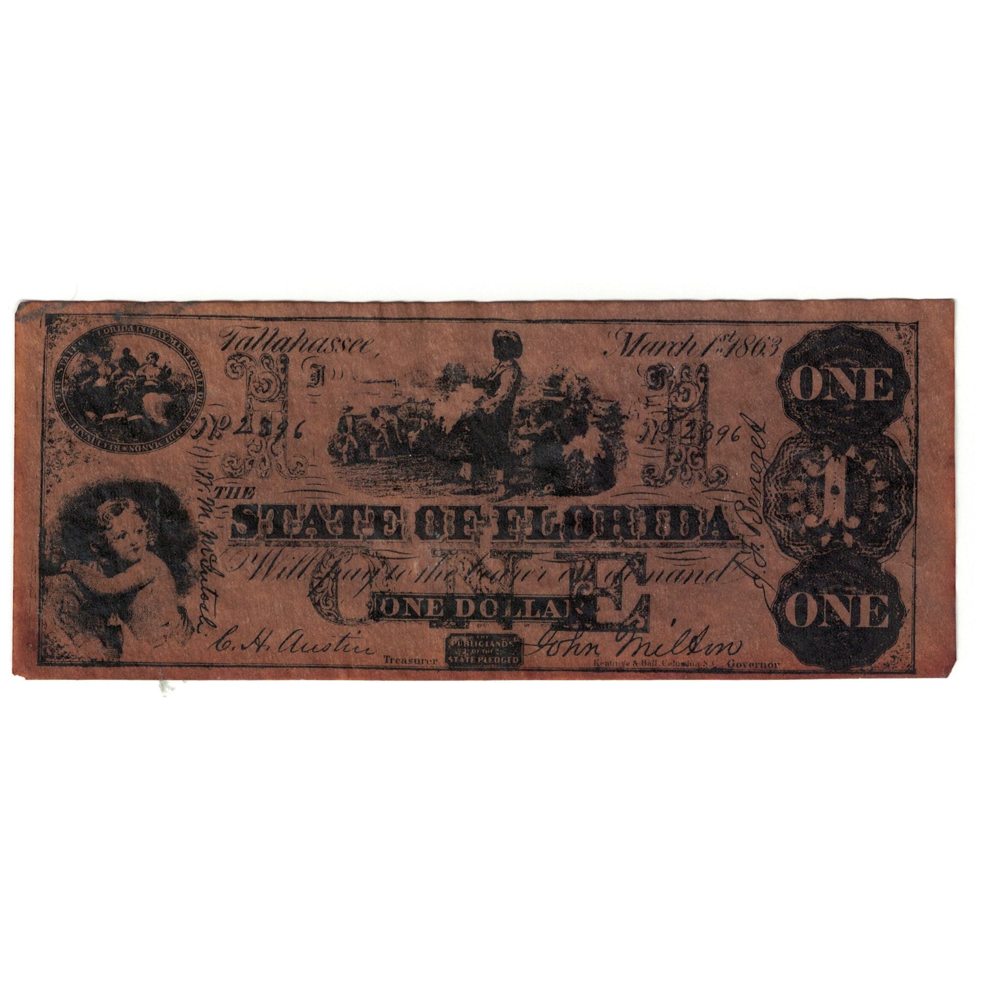 Banknote, United States, 1 Dollar, 1863, 1863-03-01, EF(40-45)