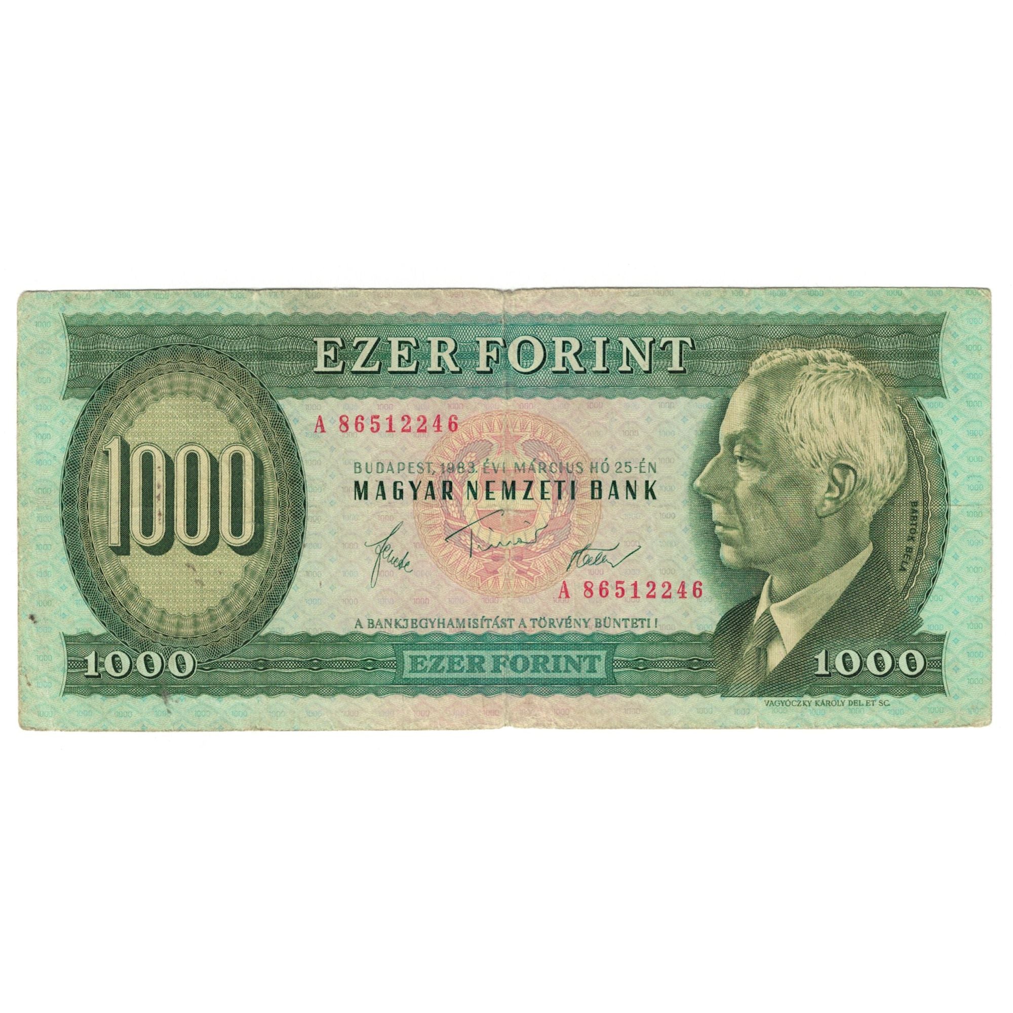 Banknote, Hungary, 1000 Forint, 1983, 1983-03-25, KM:173b, EF(40-45)