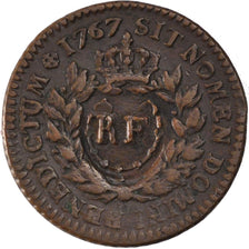 FRANCE, Sol, 1793, EF(40-45), Copper, Brandon #268, 11.77