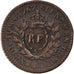 FRANCE, Sol, 1793, EF(40-45), Copper, Brandon #268, 11.77