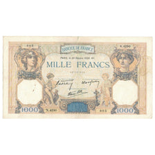 Francia, 1000 Francs, Cérès et Mercure, 1938, N.4290 805, MBC, Fayette:38.30