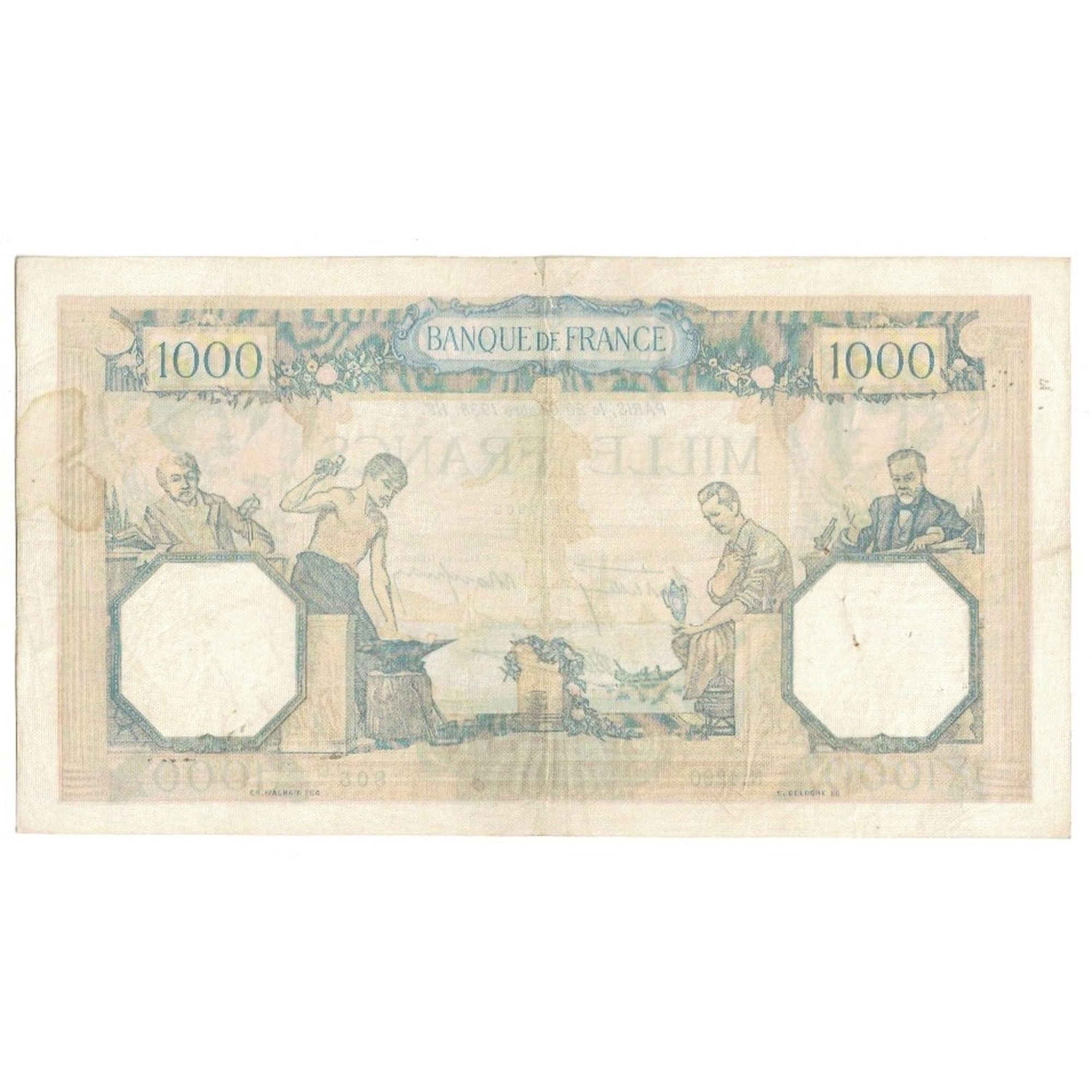 France, 1000 Francs, Cérès et Mercure, 1938, N.4290 805, EF(40-45)