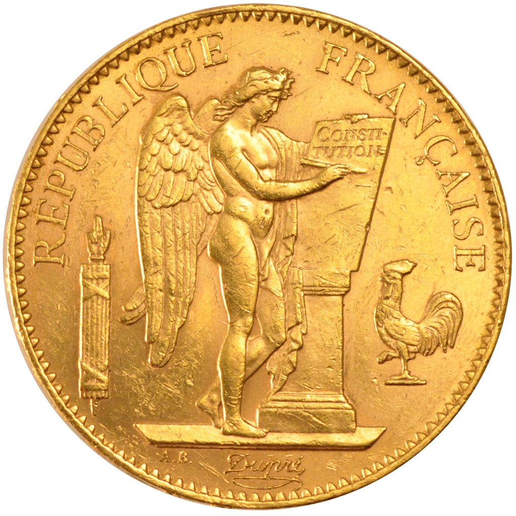 FRANCE, 100 Francs, 1908, Paris, AU(50-53), Gold, Gadoury #1137a, 32.28