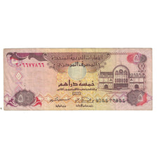 Billet, Émirats arabes unis, 5 Dirhams, KM:7a, TTB