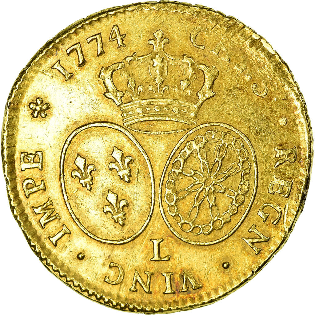Monnaie, France, Louis XV, Double louis d'or à la vieille tête, 2 Louis D'or