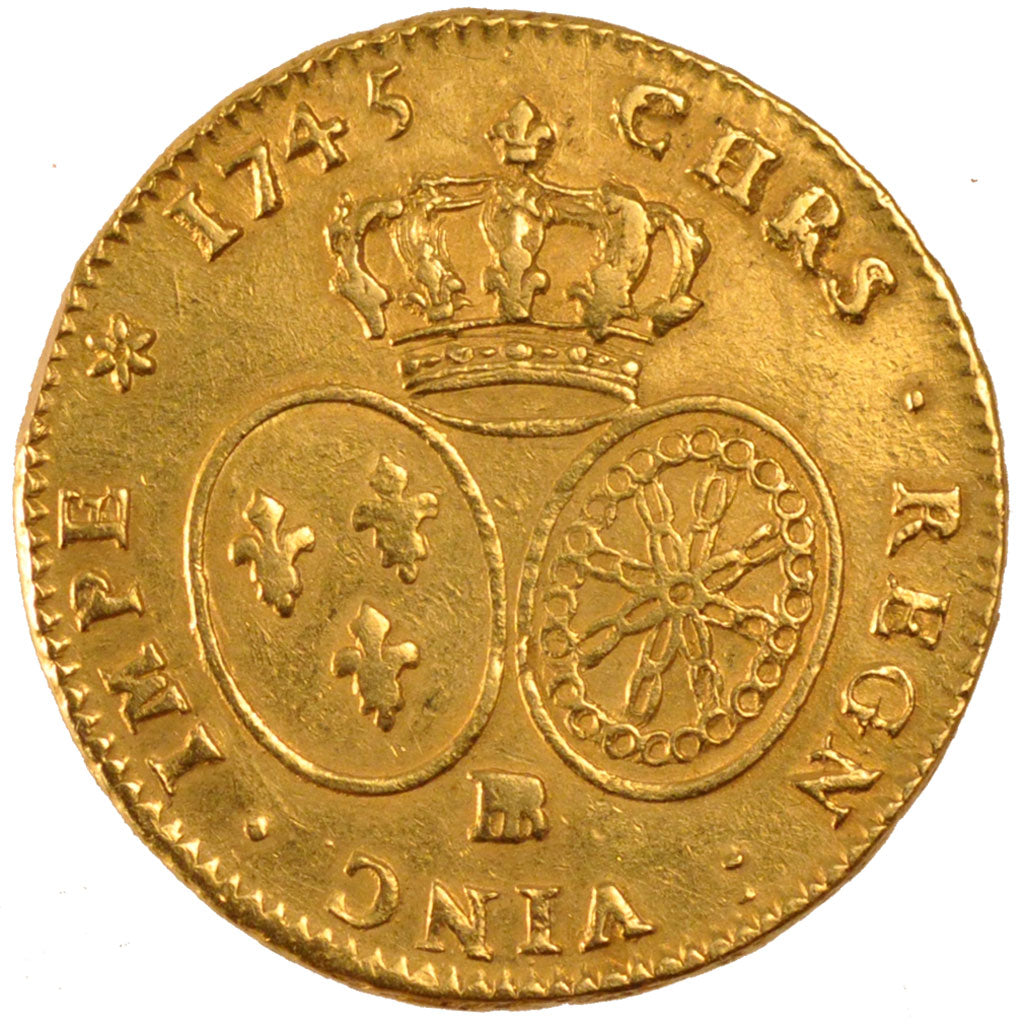 FRANCE, Double louis d'or au bandeau, 2 Louis D'or, 1745, Strasbourg, KM...