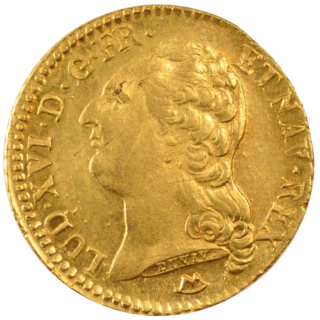 FRANCE, Louis d'or à la tête nue, Louis D'or, 1786, Montpellier, KM #591.11, AU(