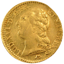 FRANCE, Louis d'or à la tête nue, Louis D'or, 1786, Montpellier, KM #591.11, AU(