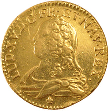 FRANCE, Louis d'or aux lunettes, Louis D'or, 1727, Bordeaux, KM #489.11,...