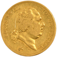 Francia, 40 Francs, 1816, Rouen, MB, Oro, Gadoury:1092