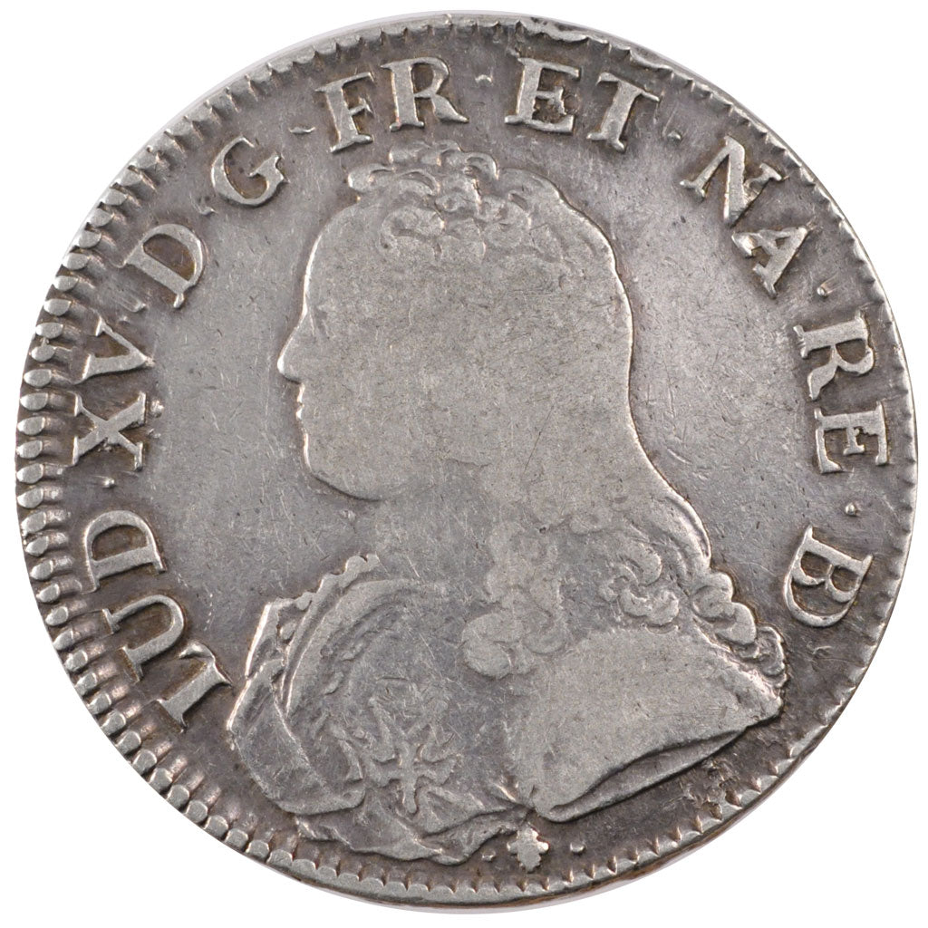 FRANCE, Écu de Béarn aux branches d'olivier, ECU, 1732, Pau, KM #487, VF(30-35),