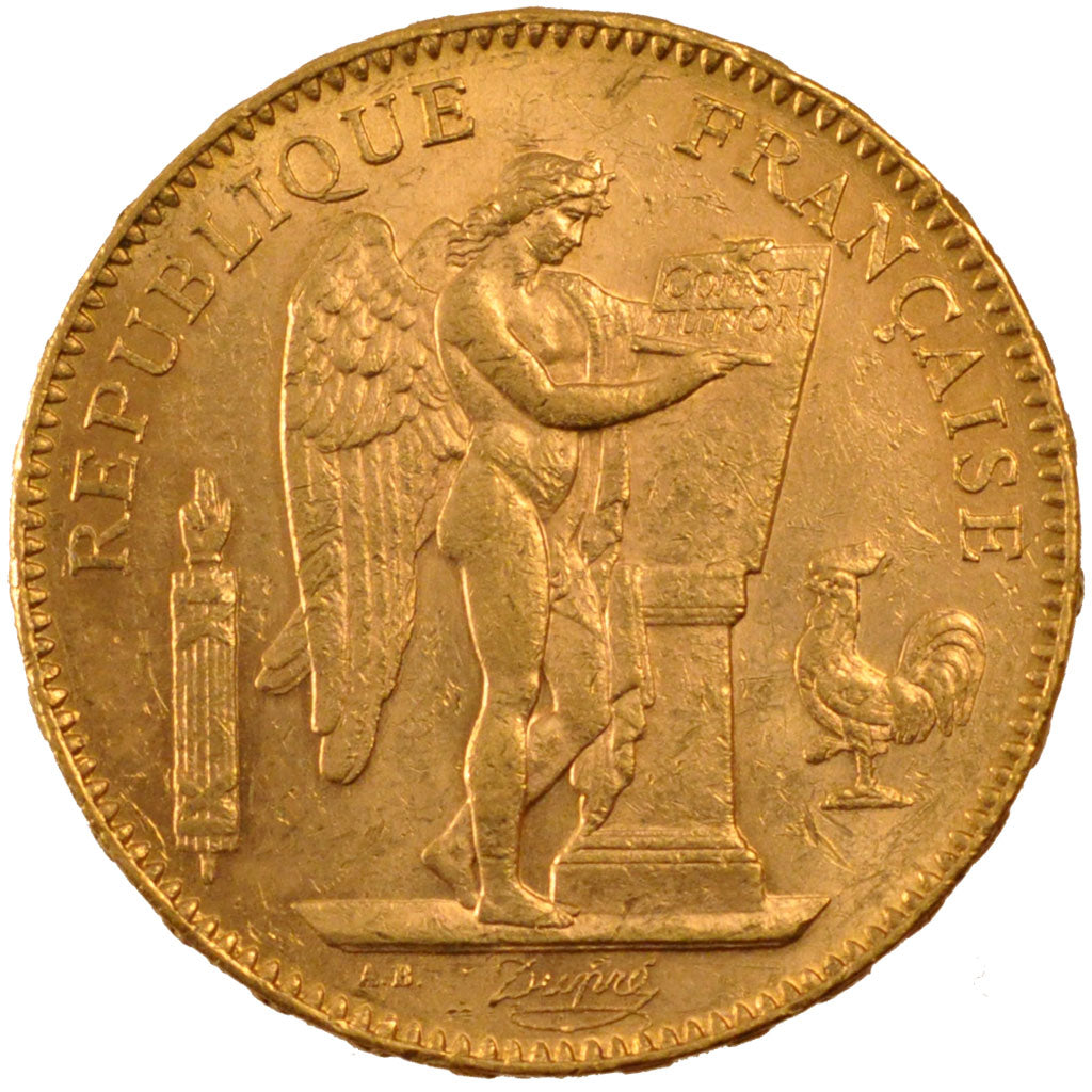 FRANCE, Génie, 50 Francs, 1904, Paris, KM #831, AU(55-58), Gold, Gadoury #1113, 