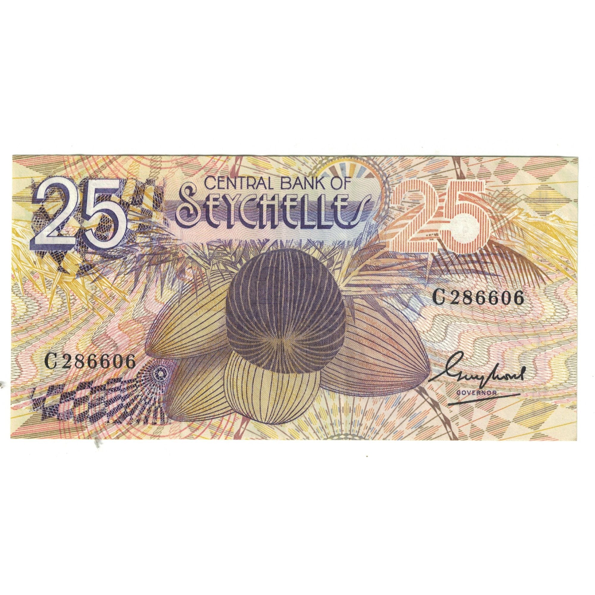 Billete, 25 Rupees, Seychelles, KM:29a, SC