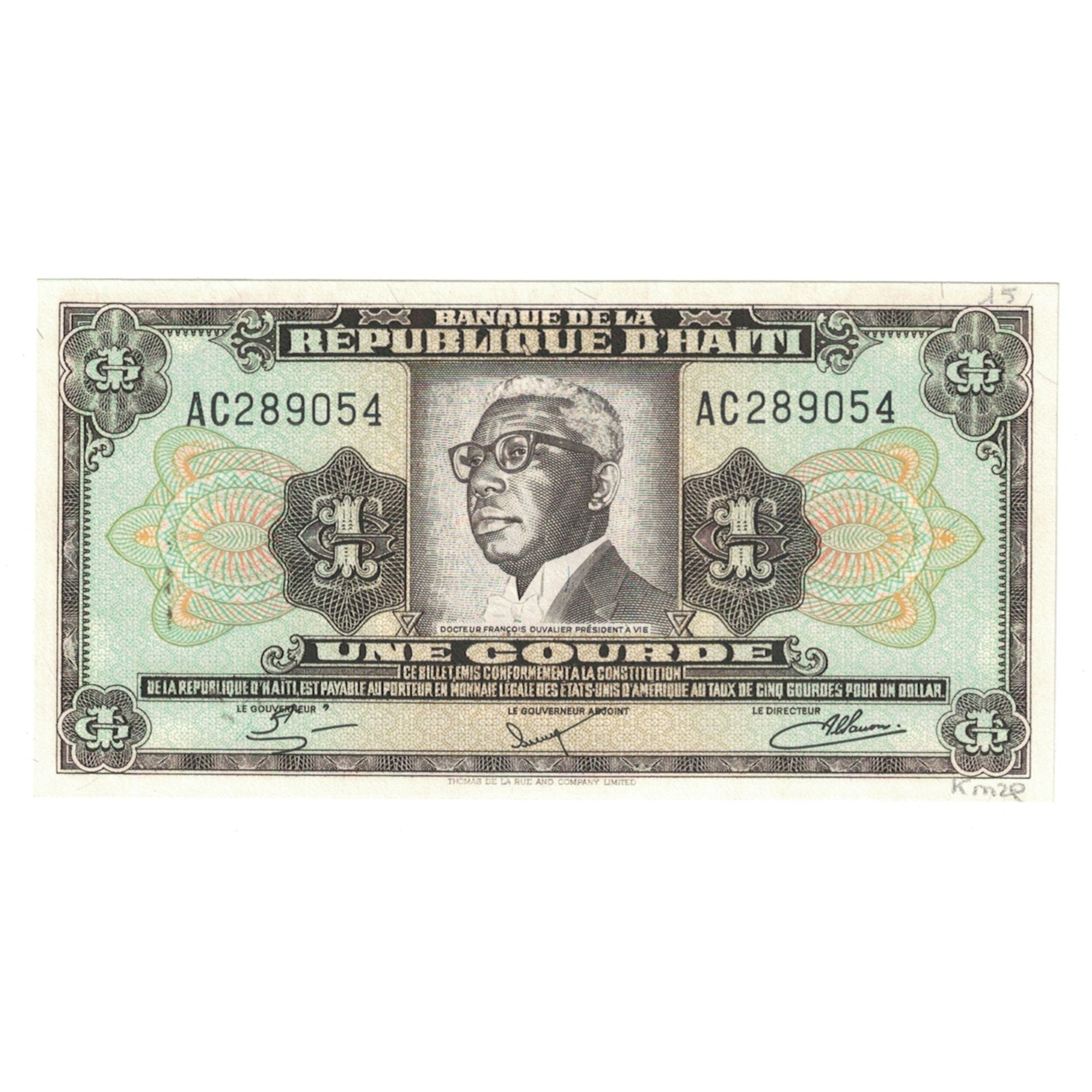 Billete, 1 Gourde, 1968, Haití, KM:196a, SC