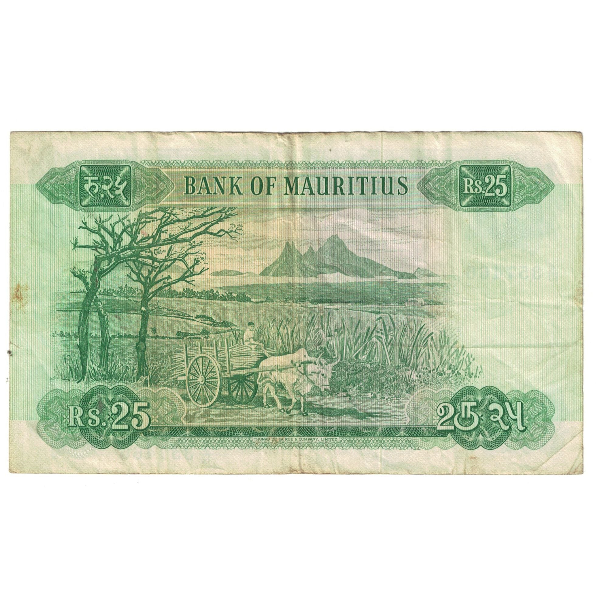 Billete, 25 Rupees, Mauricio, KM:32a, BC+