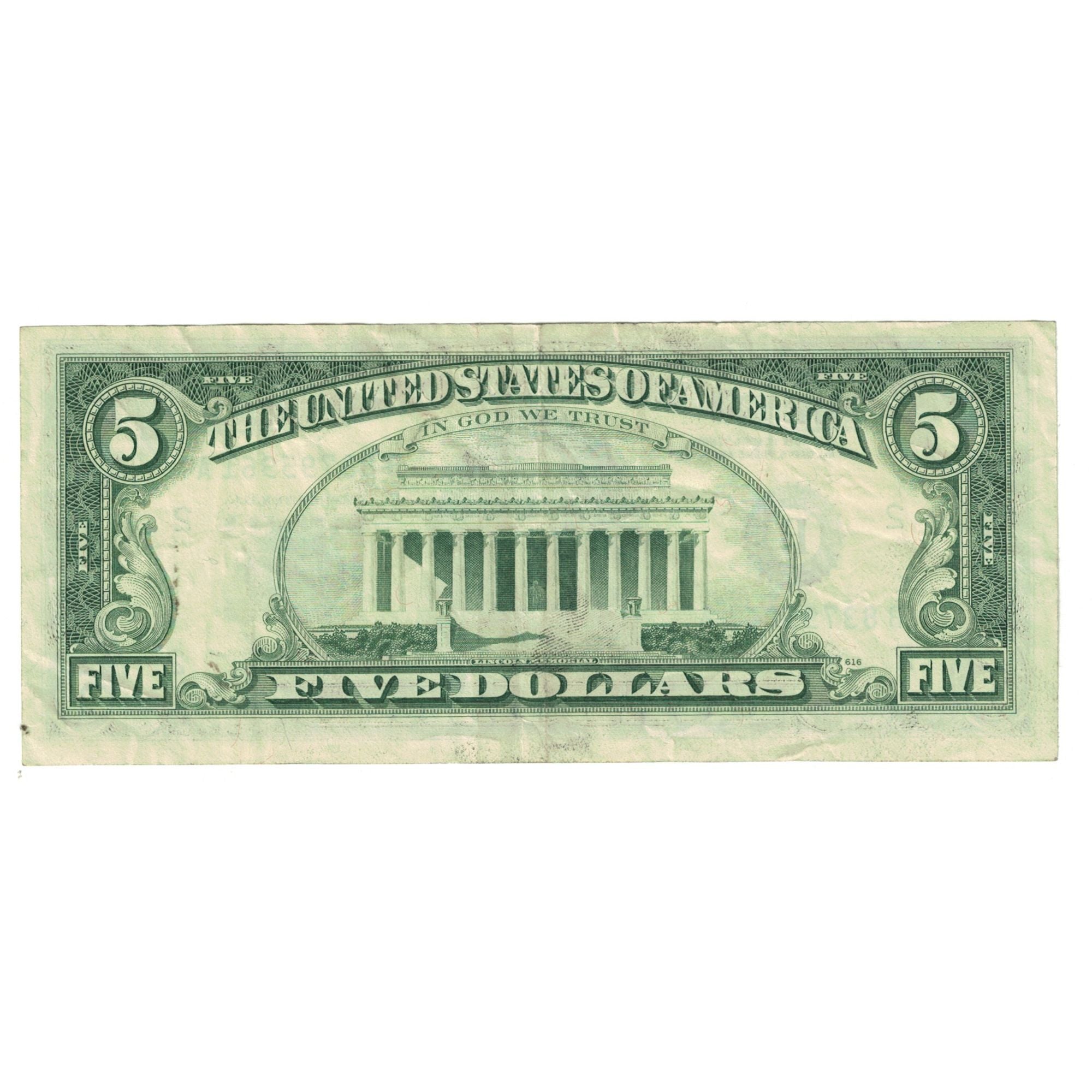 Billete, Five Dollars, 1981, Estados Unidos, MBC