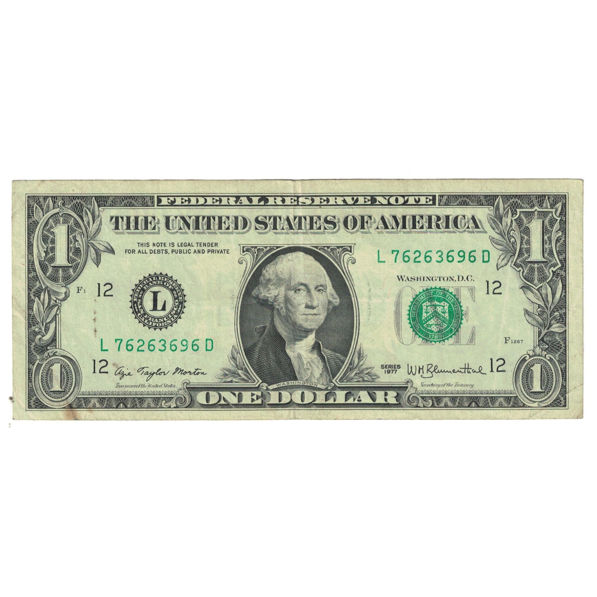 Geldschein, Vereinigte Staaten, One Dollar, 1977, SS