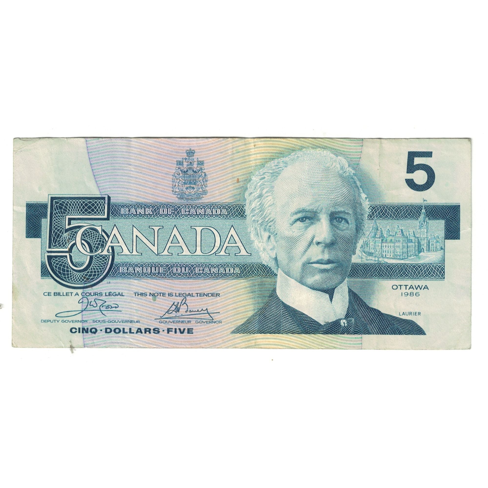 Banknote, Canada, 5 Dollars, 1986, KM:95c, EF(40-45)