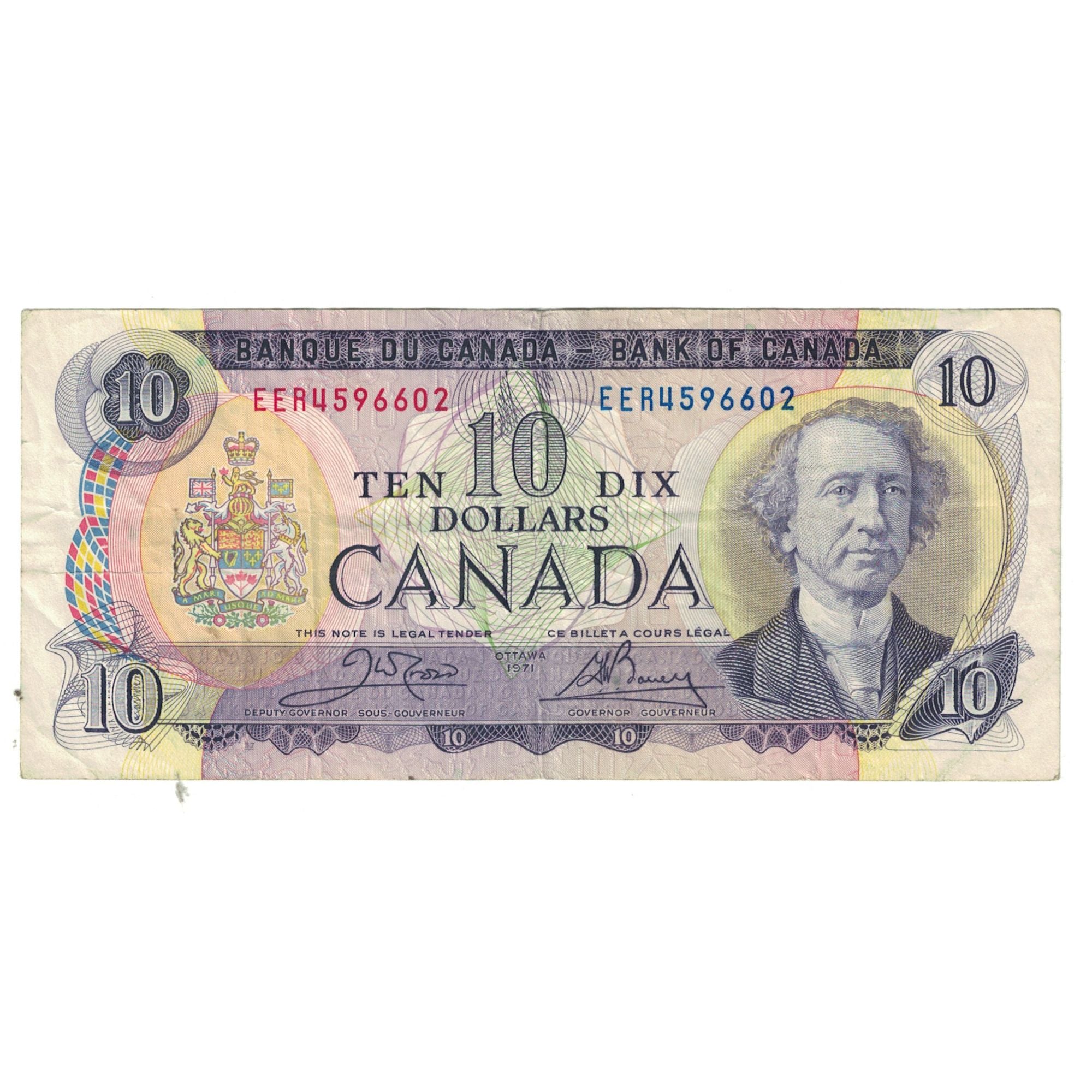 Banknote, Canada, 10 Dollars, 1971, KM:88c, EF(40-45)