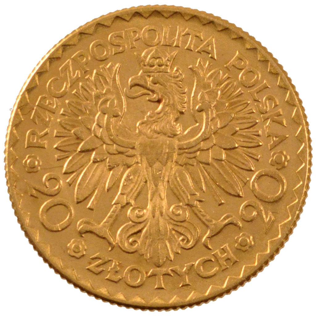 Poland, 20 Zlotych, 1925, Warsaw, Gold, KM:33, PCGS MS64
