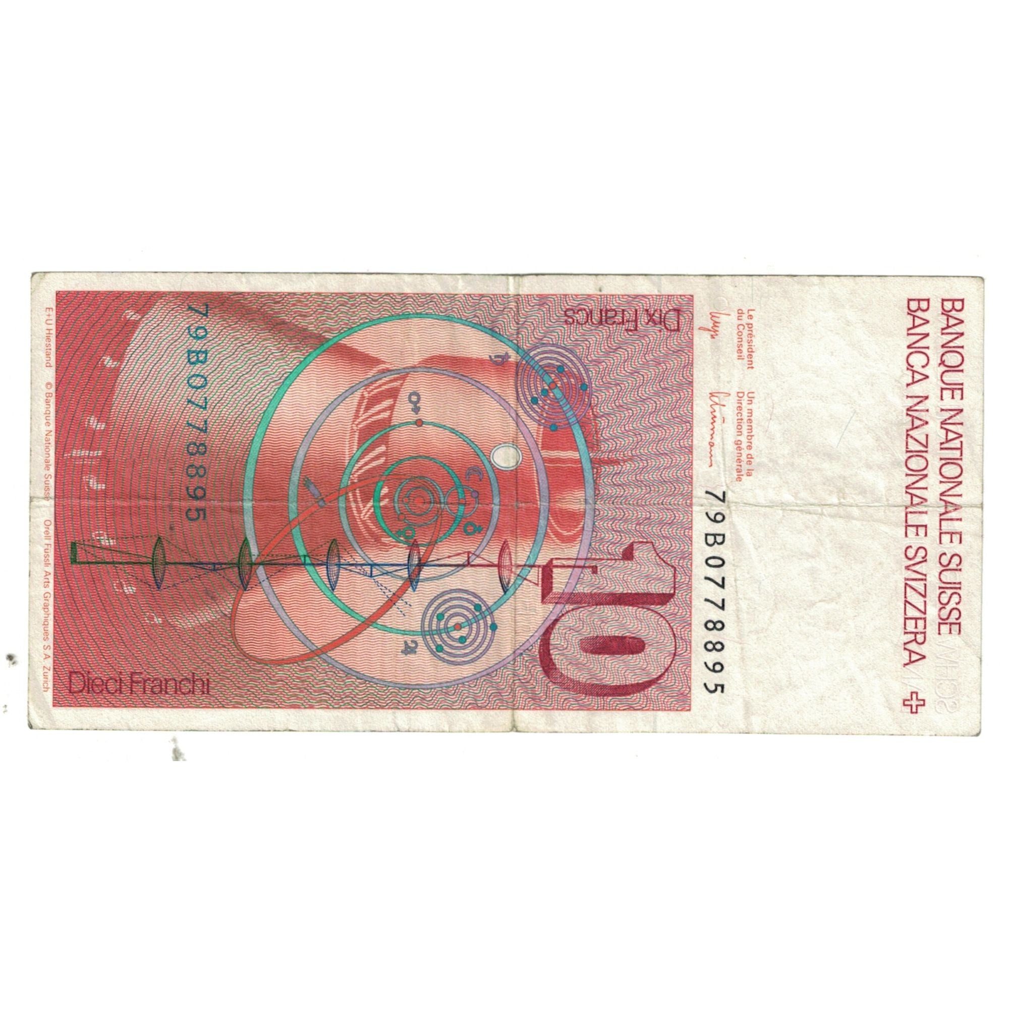 Banknote, Switzerland, 10 Franken, 1987, KM:53g, EF(40-45)