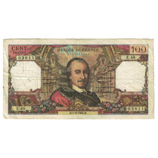 França, 100 Francs, Corneille, 1964, E.48, VG(8-10), Fayette:65.4, KM:149a