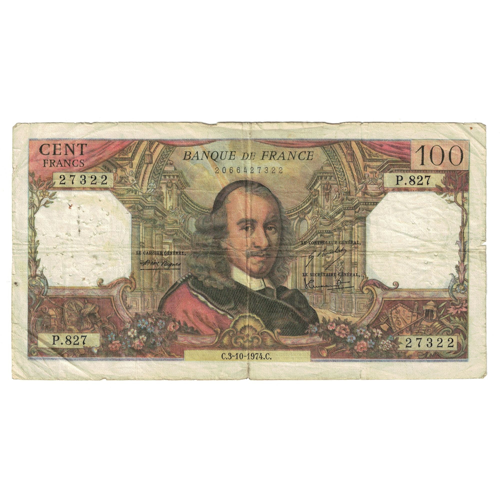 Frankreich, 100 Francs, Corneille, 1974, P.827, SGE, Fayette:65.47, KM:149d