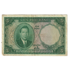 Banknote, FRENCH INDO-CHINA, 5 Piastres = 5 Kip, 1953, KM:101, VF(20-25)