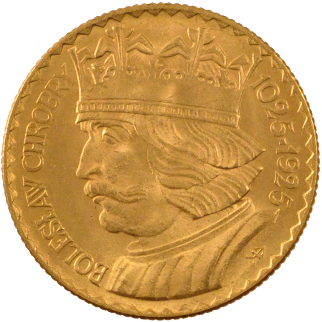 POLAND, 10 Zlotych, 1925, Warsaw, KM #32, MS(60-62), Gold, 19, 3.30