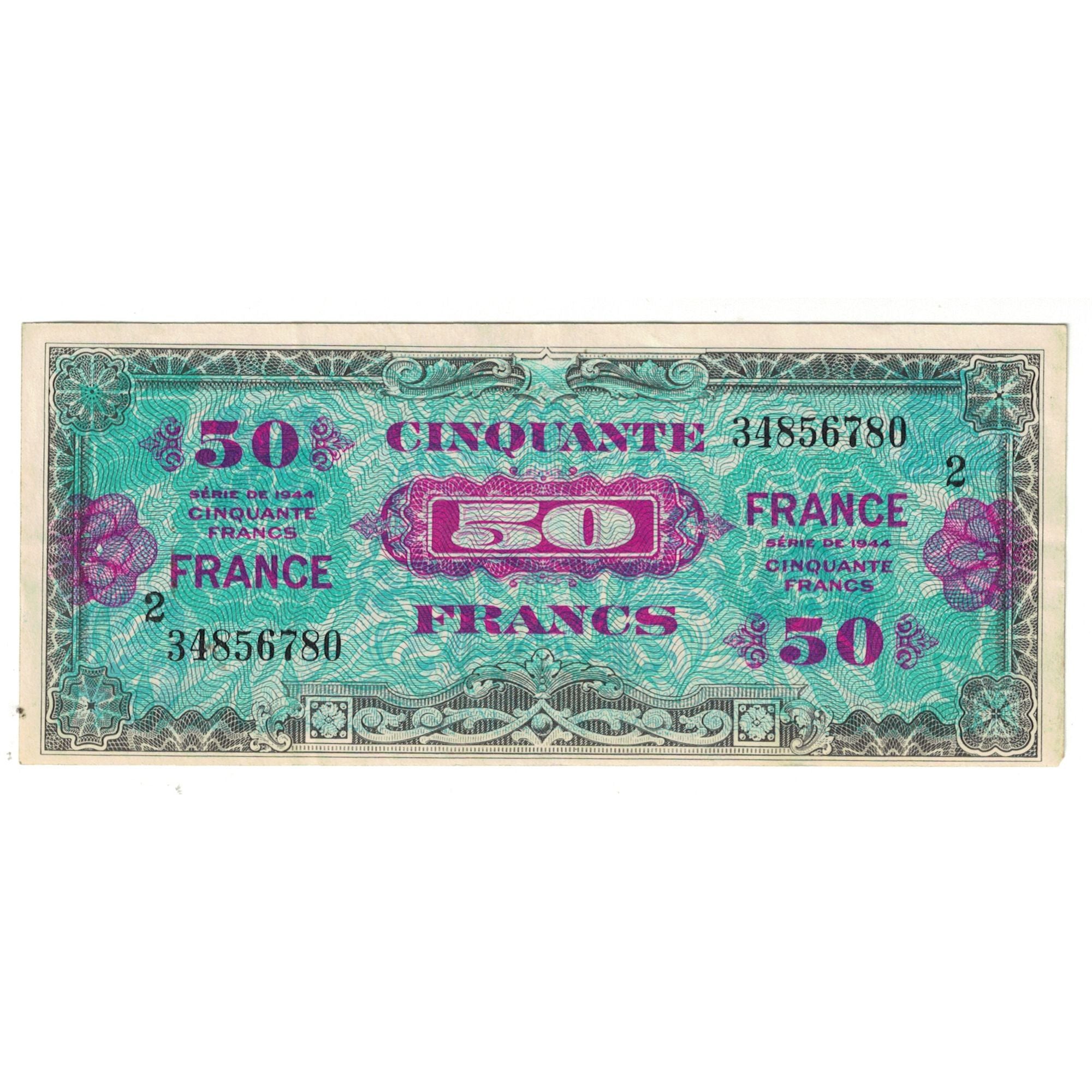 Francja, 50 Francs, 1944, 34856780, EF(40-45), Fayette:VF24.02, KM:117a