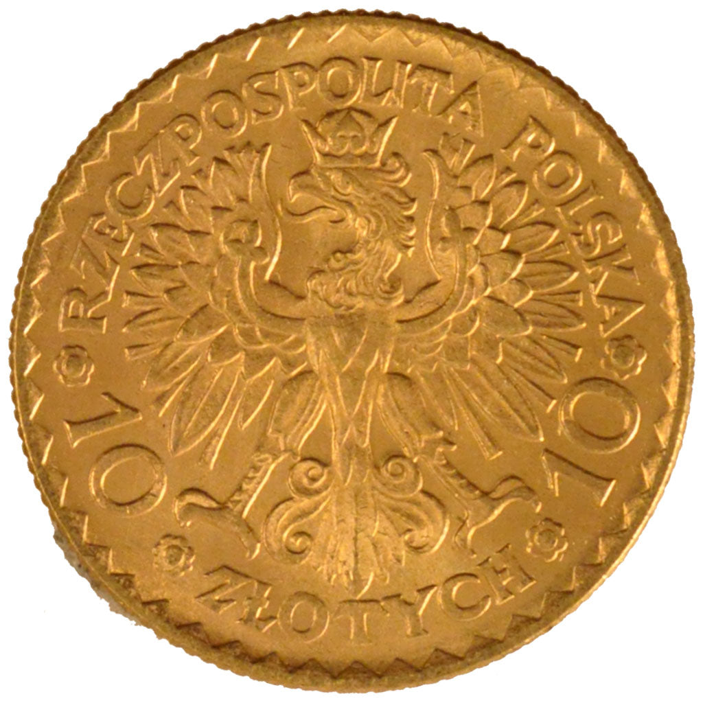 Pologne, République, 10 Zlotych 1925, PCGS MS65, KM 32