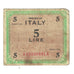 Nota, Itália, 5 Lire, 1943, KM:M18b, VF(20-25)
