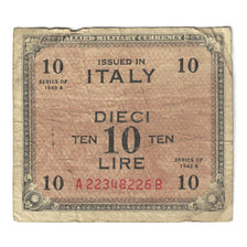 Banknote, Italy, 10 Lire, 1943, Undated (1943), KM:M19b, VF(20-25)