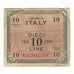 Banknote, Italy, 10 Lire, 1943, Undated (1943), KM:M19b, VF(20-25)