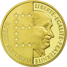 Coin, France, Schuman, 10 Francs, 1986, MS(65-70), Gold, KM:958c, Gadoury:825