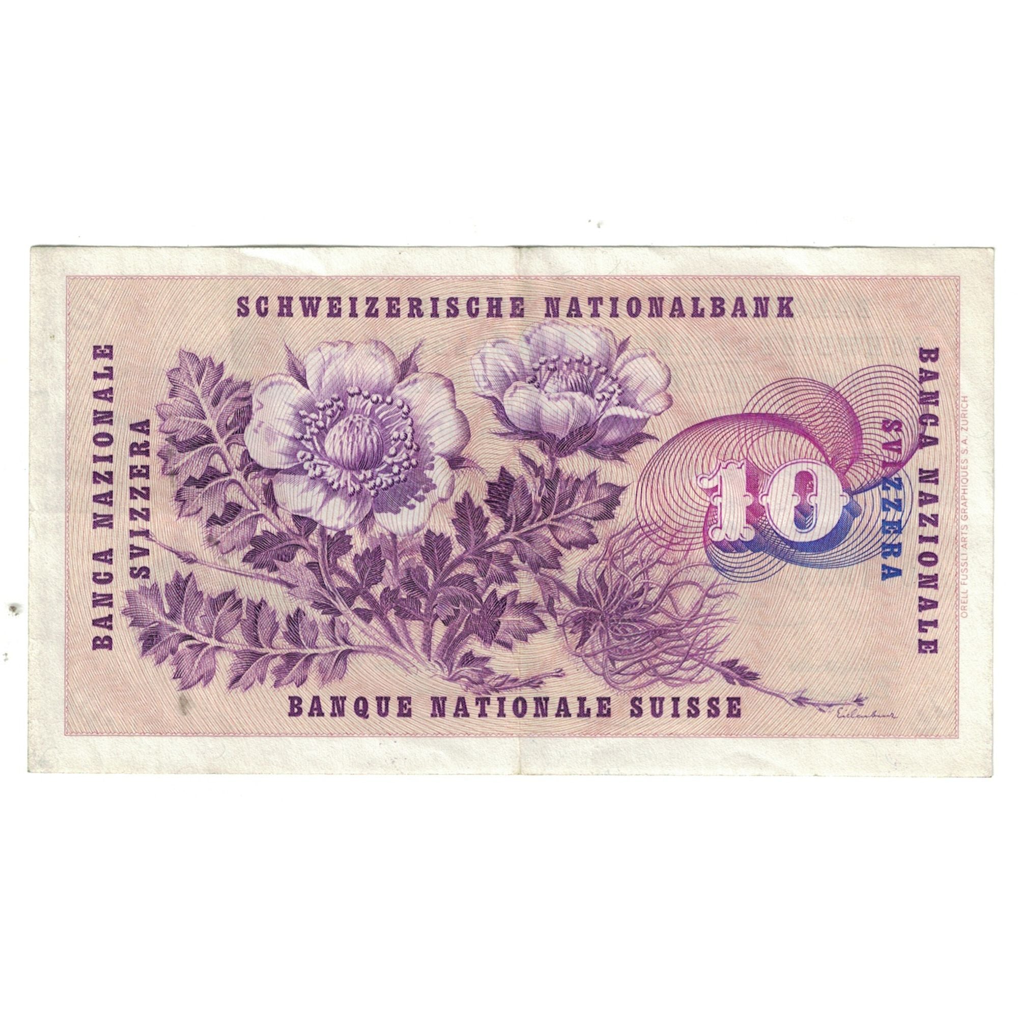 Billet, Suisse, 10 Franken, 1965, 1965-01-21, KM:45s, SUP