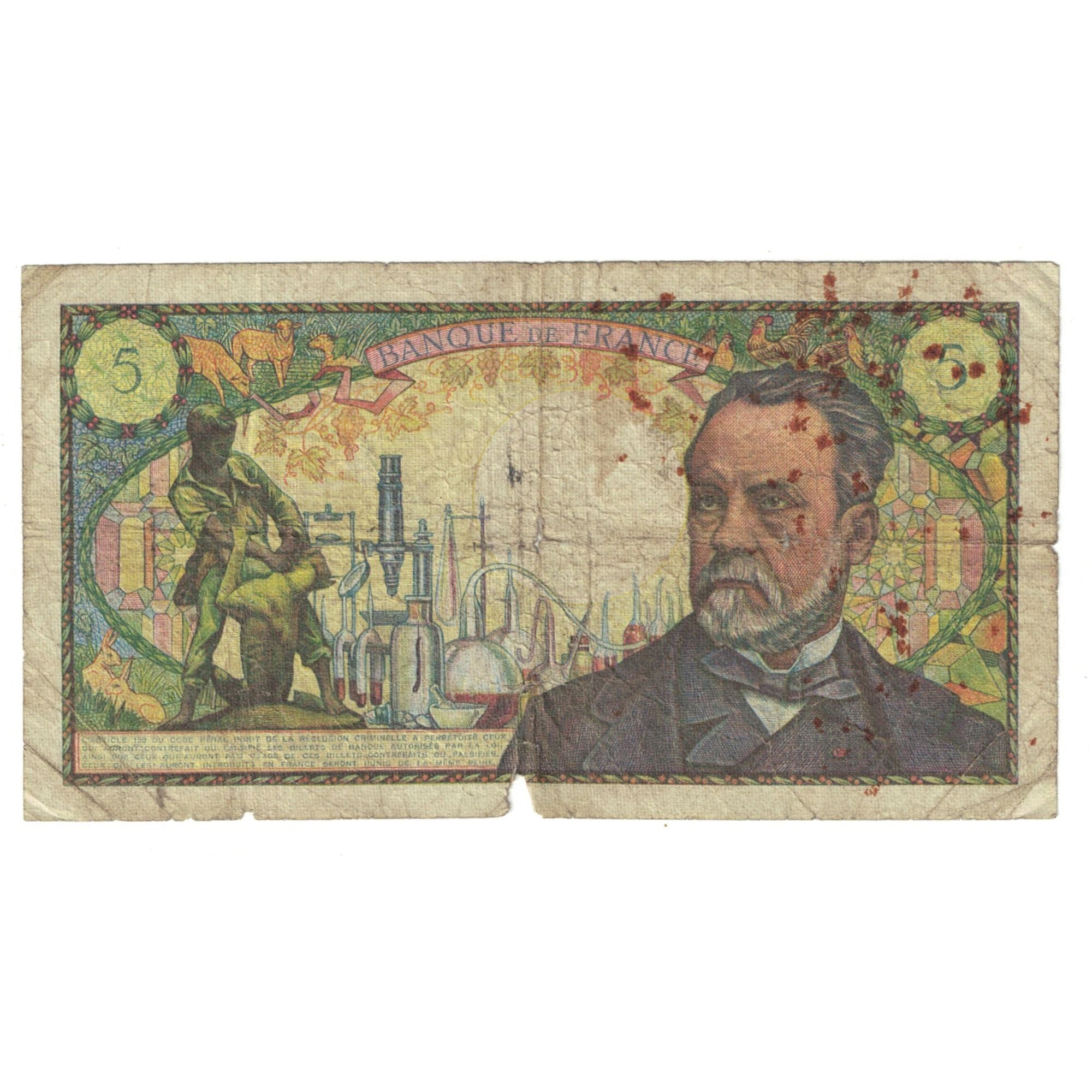 França, 5 Francs, 1969, Q.86 49047, VG(8-10), Fayette:61.9, KM:146b