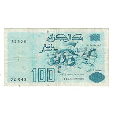Nota, Argélia, 100 Dinars, 1992, 1992-05-21, KM:134a, EF(40-45)