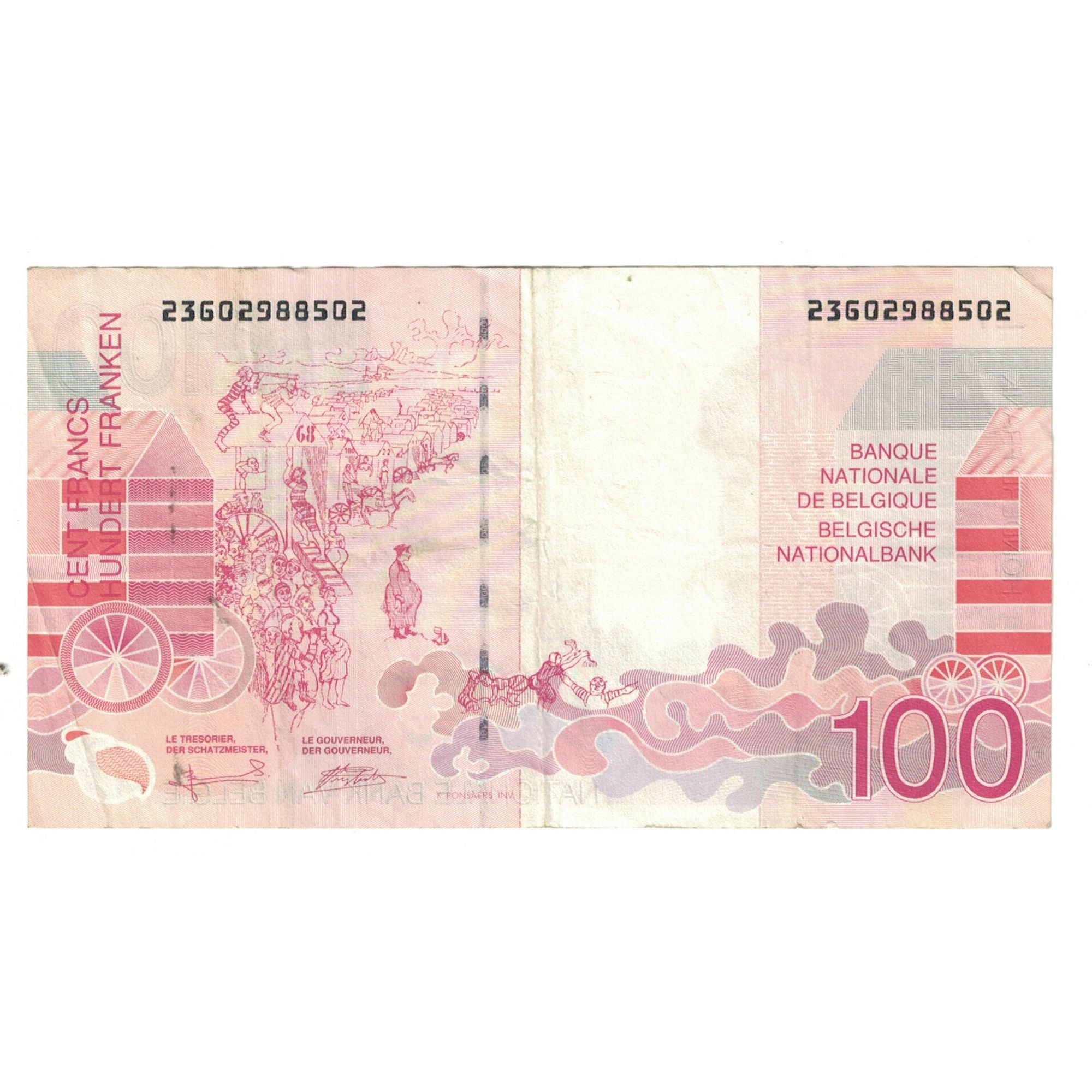Banknote, Belgium, 100 Francs, KM:147, EF(40-45)