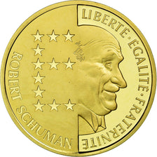 Moneda, Francia, Schuman, 10 Francs, 1986, FDC, Oro, KM:958c, Gadoury:825
