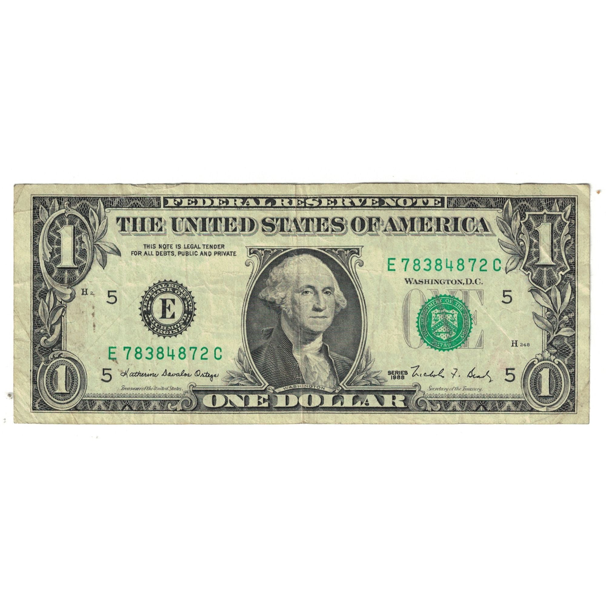 Banknote, United States, One Dollar, 1988, EF(40-45)