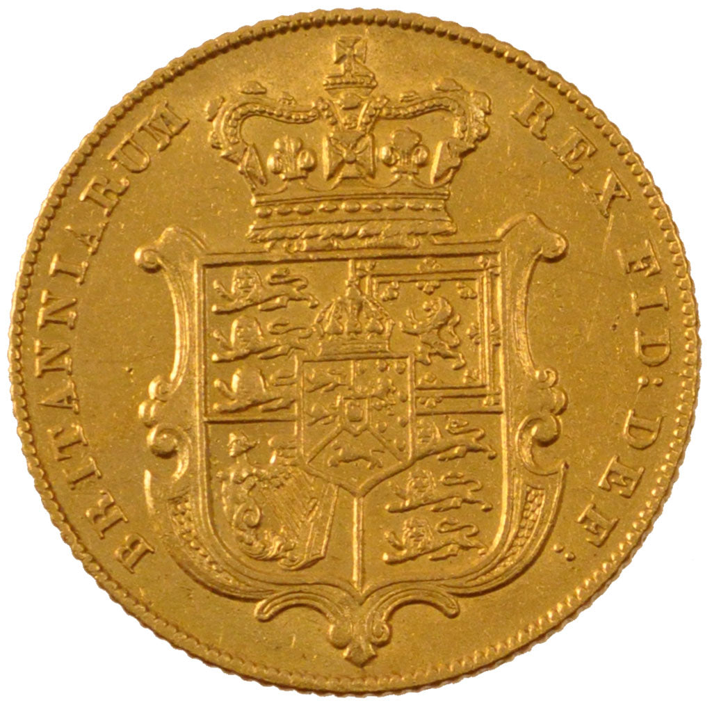 GREAT BRITAIN, Sovereign, 1826, KM #696, AU(55-58), Gold, 7.95